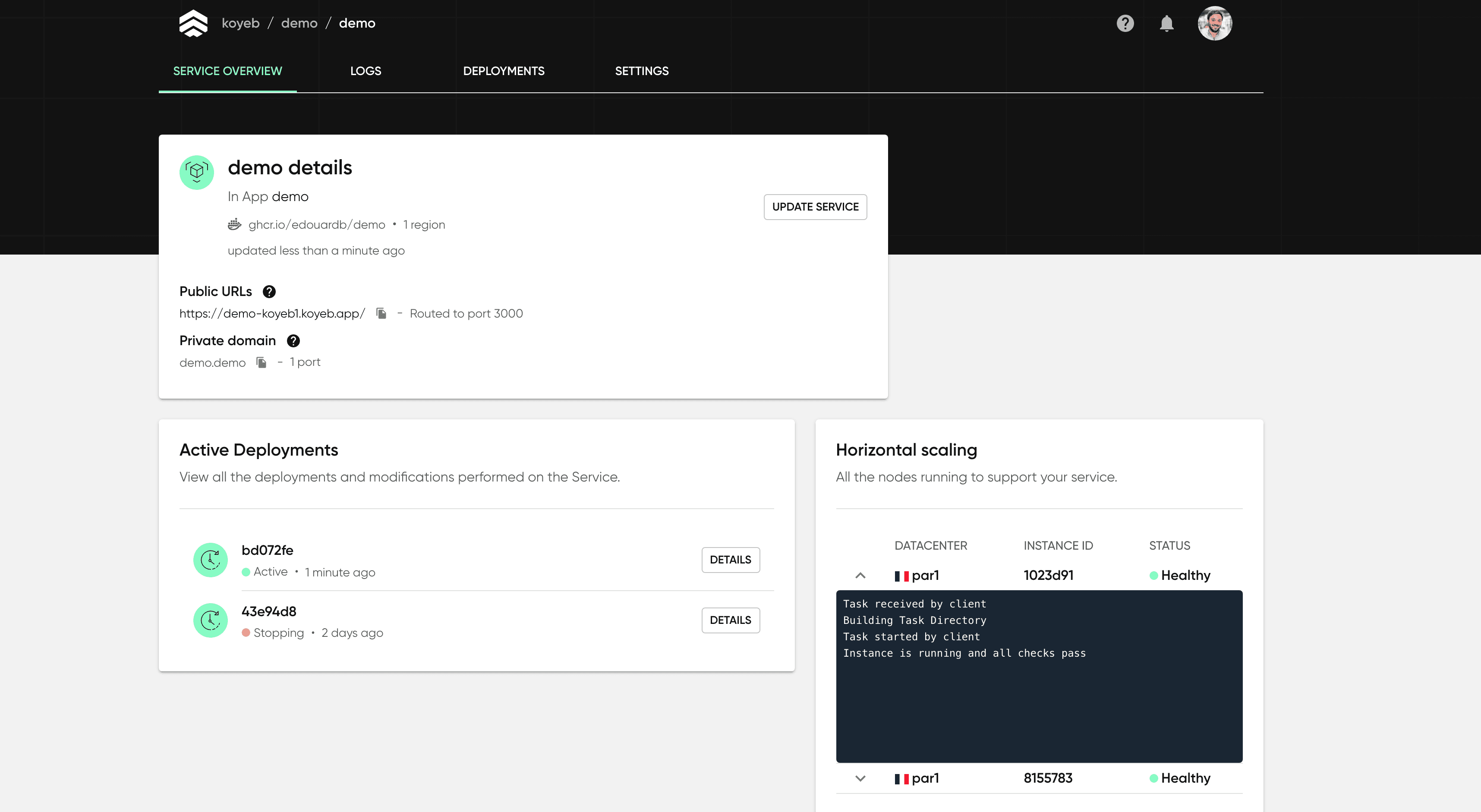 Improvements - Node Status in Control Panel